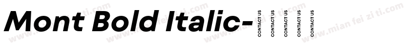 Mont Bold Italic字体转换